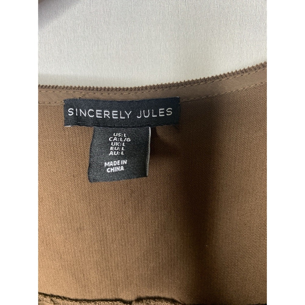 Sincerely Jules Brown Button-Down Jumpsuit - Picture 4 of 4